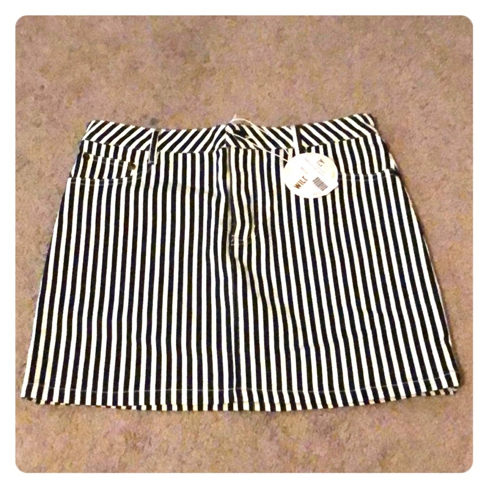 Lush Fashion Lounge Striped Mini Skirt